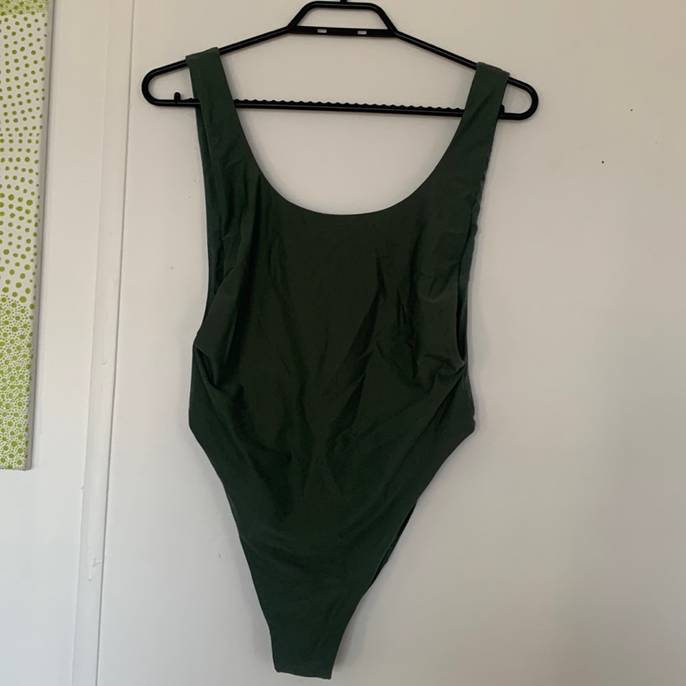Low back green one piece